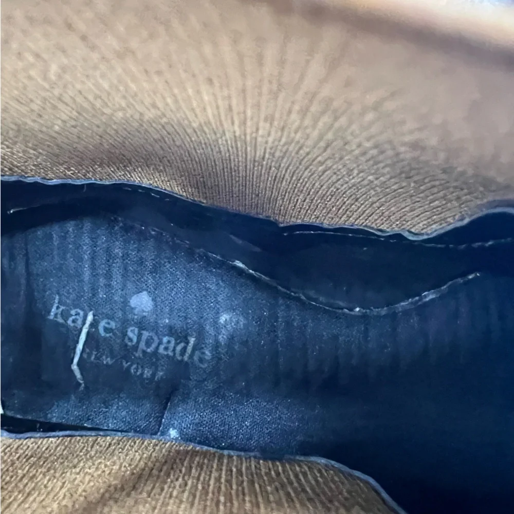 Kate Spade New York Chelsea Booties Black Leather Leopard Print Womens 6/7 - Picture 8 of 14